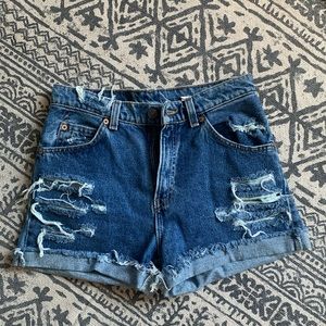 Levi’s hand cut and distressed